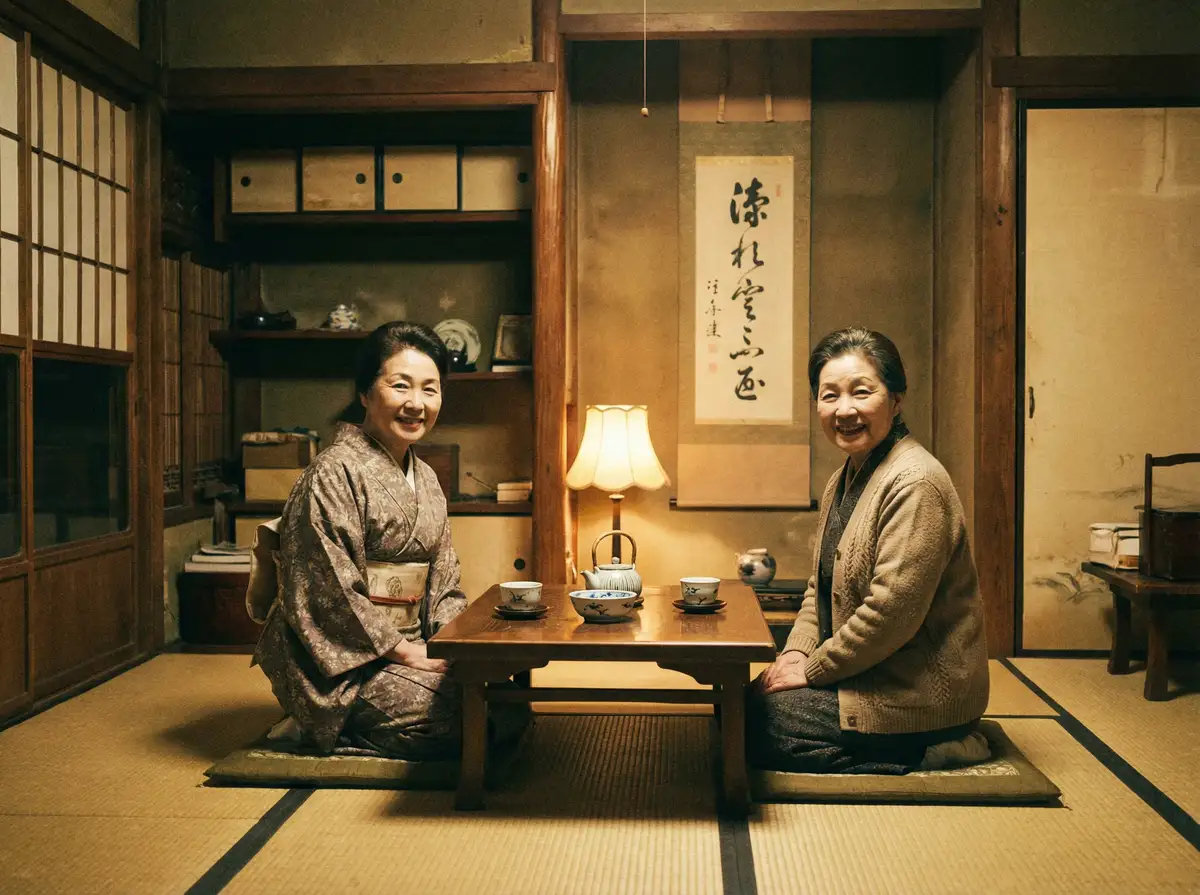 两位优雅的 四虎tv-四虎tv免费在线观看|高清影视资源全收录 在日式茶室中品茶交谈
